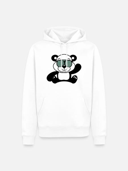 Panda Bear Cool - Men’s Premium Organic Hoodie - white