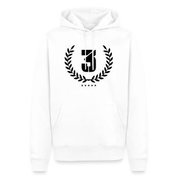 kranz 3 - Männer Premium Bio Hoodie - Weiß - Vorne - Nico (187cm)