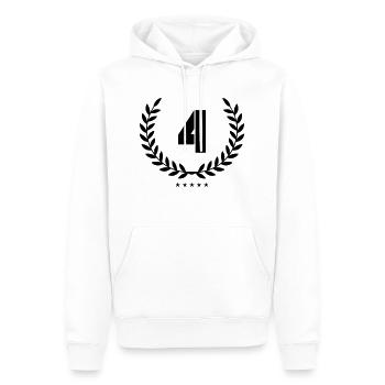 Couronne 4 - Sweat à capuche Premium bio Homme - blanc - Devant - Nico (187cm)