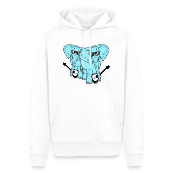 2 Gitarren Elefanten Süße Zwei Freunde Band Team - Männer Premium Bio Hoodie - Weiß - Vorne - Nico (187cm)