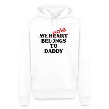 T-shirt à slogan gay - Sweat à capuche Premium bio Homme - blanc - Devant - Nico (187cm)