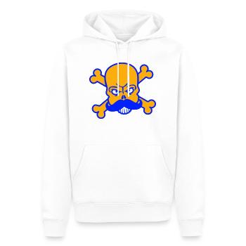 Mr Sir Mr Beard Skull Skull Bone Skeleton - Men’s Premium Organic Hoodie - white - Front - Nico (187cm)