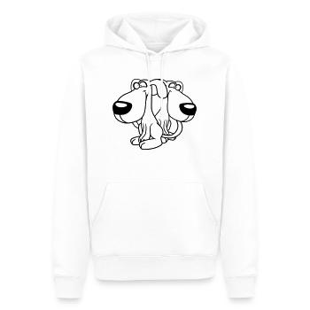 2 Dog Friends Team Crazy Funny Crew Brothers - Sweat à capuche Premium bio Homme - blanc - Devant - Nico (187cm)
