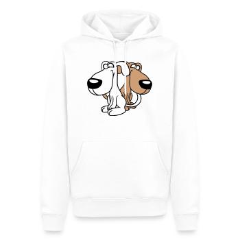 2 Dog Friends Team Crazy Funny Crew Brothers - Sweat à capuche Premium bio Homme - blanc - Devant - Nico (187cm)