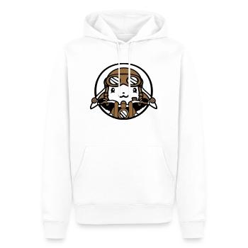 Hase Motorrad Fahren Biker Fahrer Roller Mofa Cool - Männer Premium Bio Hoodie - Weiß - Vorne - Nico (187cm)