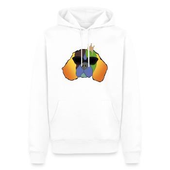 King Einstein - Männer Premium Bio Hoodie - Weiß - Vorne - Nico (187cm)