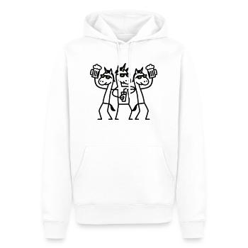 Unicorn Beer Crew - Sweat à capuche Premium bio Homme - blanc - Devant - Nico (187cm)