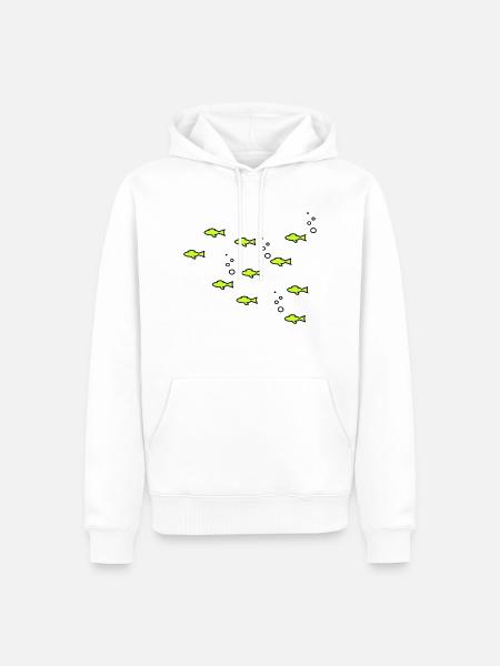 10 kleine Fische - Männer Premium Bio Hoodie - Weiß