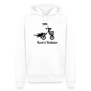 Rock'n'Rollator - Männer Premium Bio Hoodie - Weiß - Vorne - Nico (187cm)