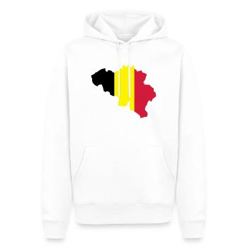 Belgien - Männer Premium Bio Hoodie - Weiß - Vorne - Nico (187cm)