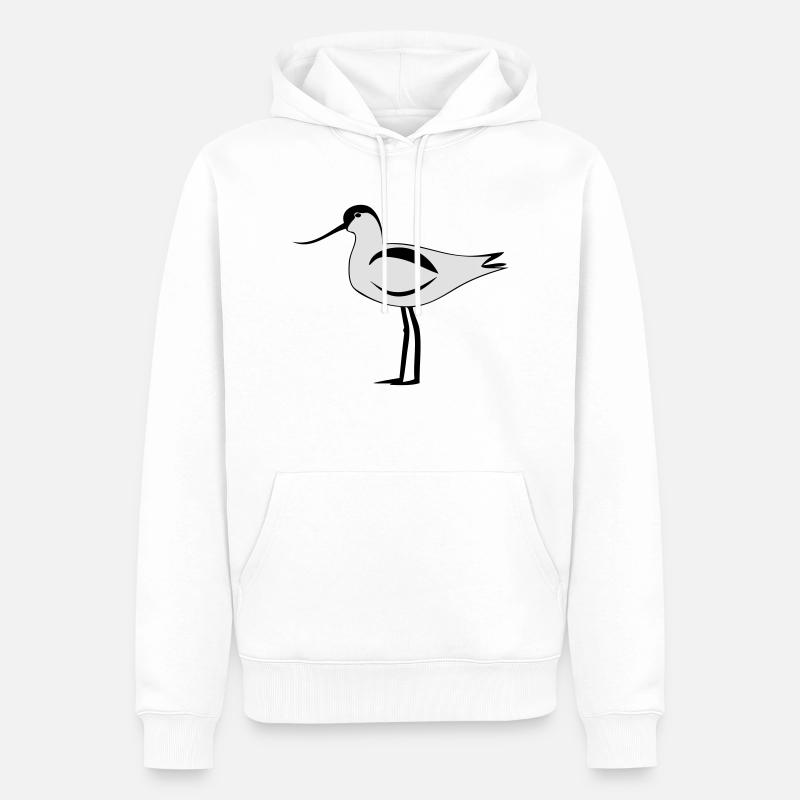 Avocette - Sweat à capuche Premium bio Homme - blanc