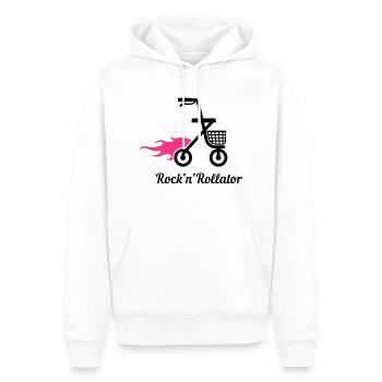 Rock 'n' Rollator - Männer Premium Bio Hoodie - Weiß - Vorne - Nico (187cm)
