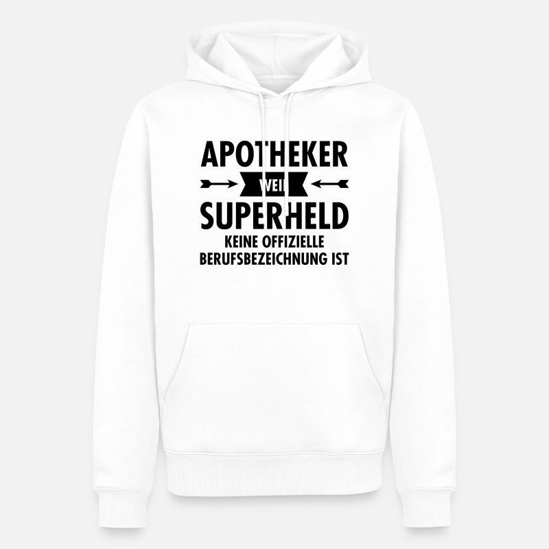 Apotheker - Superheld - Männer Premium Bio Hoodie - Weiß