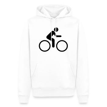 Radler_2 - Männer Premium Bio Hoodie - Weiß - Vorne - Nico (187cm)