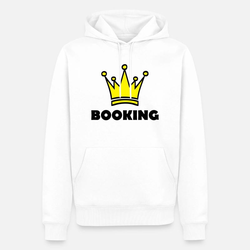 booking - Männer Premium Bio Hoodie - Weiß