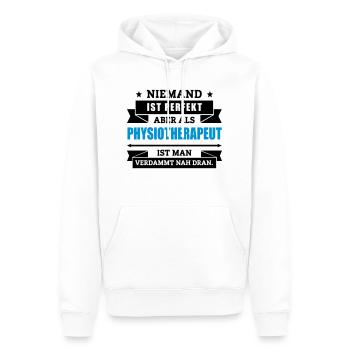 Funshirt Physiotherapeut - Männer Premium Bio Hoodie - Weiß - Vorne - Nico (187cm)