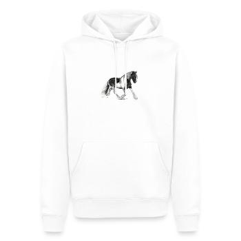 horse163 - Männer Premium Bio Hoodie - Weiß - Vorne - Nico (187cm)