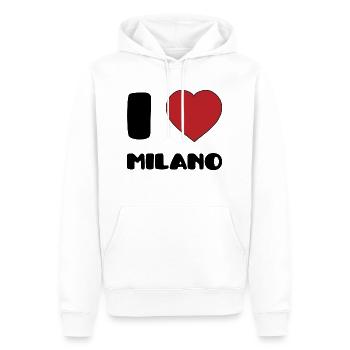 I Love Milano - Männer Premium Bio Hoodie - Weiß - Vorne - Nico (187cm)