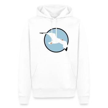 moewe_b - Sweat à capuche Premium bio Homme - blanc - Devant - Nico (187cm)