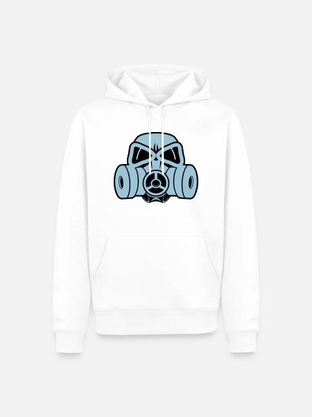 Gasmaske - Männer Premium Bio Hoodie - Weiß
