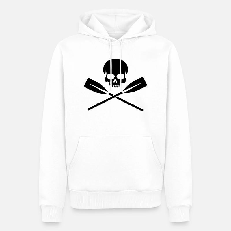 Crâne de Rafting - Sweat à capuche Premium bio Homme - blanc