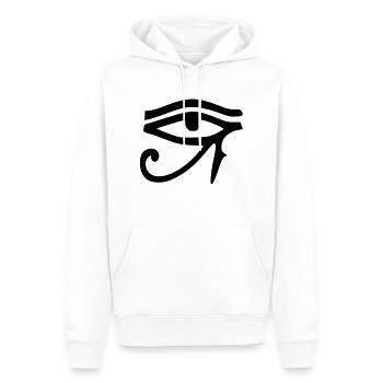 auge_des_horus - Sweat à capuche Premium bio Homme - blanc - Devant - Nico (187cm)