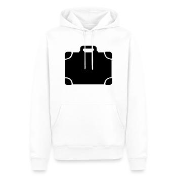 Koffer - Männer Premium Bio Hoodie - Weiß - Vorne - Nico (187cm)