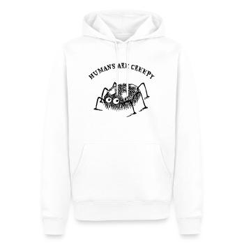 Lustige Spinne Halloween - Menschen sind gruselig - Männer Premium Bio Hoodie - Weiß - Vorne - Nico (187cm)