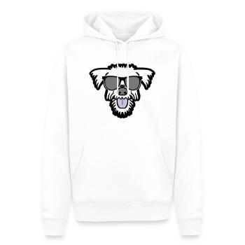 chien frais dans les vacances d'été - Sweat à capuche Premium bio Homme - blanc - Devant - Nico (187cm)
