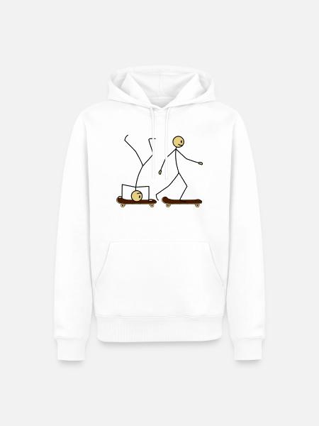Skateboard Fun - Men’s Premium Organic Hoodie - white