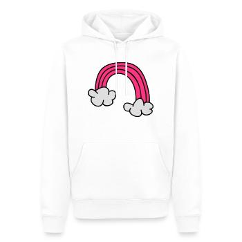 Kinderzeichnungen: Regenbogen - Männer Premium Bio Hoodie - Weiß - Vorne - Nico (187cm)