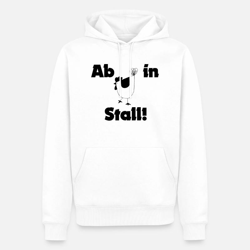 Bauernleben, ein Ort wo man sein will - Männer Premium Bio Hoodie - Weiß
