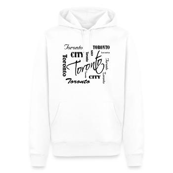 Toronto - Männer Premium Bio Hoodie - Weiß - Vorne - Nico (187cm)
