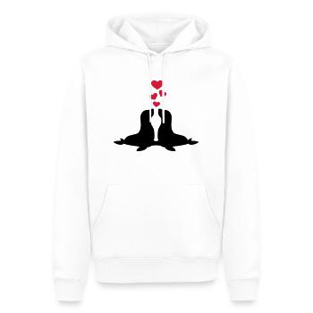 Pinnipèdes - Sweat à capuche Premium bio Homme - blanc - Devant - Nico (187cm)