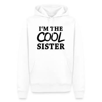 I'm the cool sister - Sweat à capuche Premium bio Homme - blanc - Devant - Nico (187cm)
