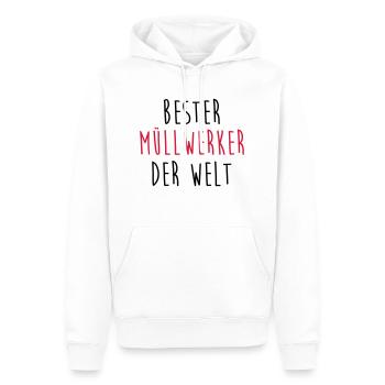 Müllwerker Müllwerkerin Kehrmaschine Müllmann Müll - Männer Premium Bio Hoodie - Weiß - Vorne - Nico (187cm)