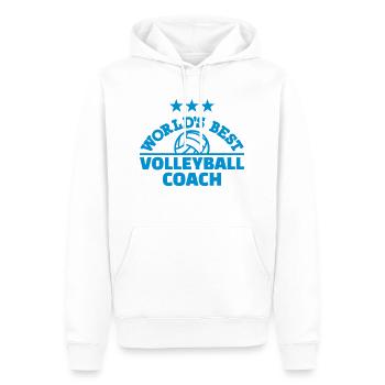 Volleyball - Männer Premium Bio Hoodie - Weiß - Vorne - Nico (187cm)