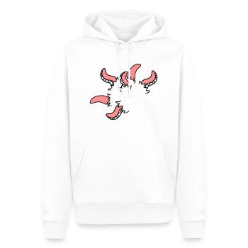 Les tentacules de calmar de pieuvre monstre se libèrent - Sweat à capuche Premium bio Homme - blanc - Devant - Nico (187cm)