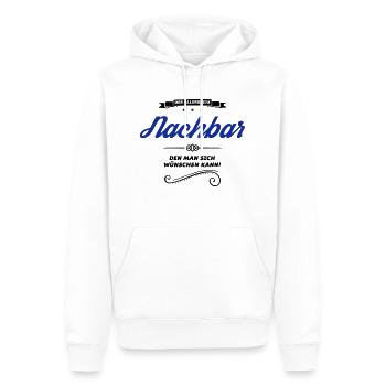 nachbar allerbeste - Männer Premium Bio Hoodie - Weiß - Vorne - Nico (187cm)