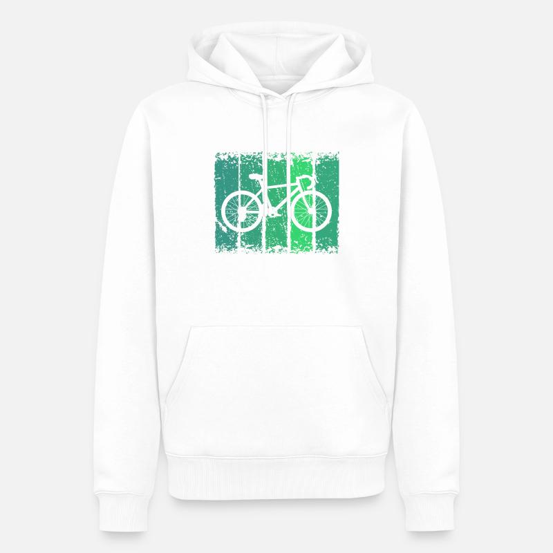 vélo - Sweat à capuche Premium bio Homme - blanc