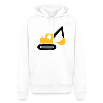 Bagger Fahrzeug - Männer Premium Bio Hoodie - Weiß - Vorne - Nico (187cm)