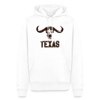 TEXAS - Sweat à capuche Premium bio Homme - blanc - Devant - Nico (187cm)