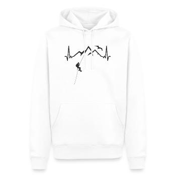 Wandern Klettern Berge - Climbing Mountains EKG - Männer Premium Bio Hoodie - Weiß - Vorne - Nico (187cm)