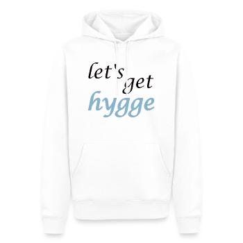 let's get hygge - Männer Premium Bio Hoodie - Weiß - Vorne - Nico (187cm)