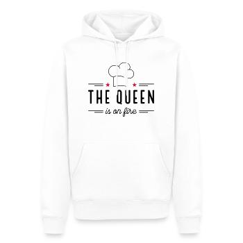 Cuire - Sweat à capuche Premium bio Homme - blanc - Devant - Nico (187cm)
