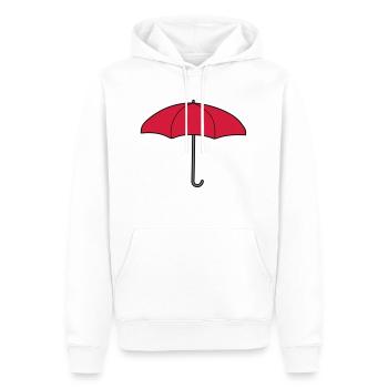 Roter Regenschirm Design - Männer Premium Bio Hoodie - Weiß - Vorne - Nico (187cm)