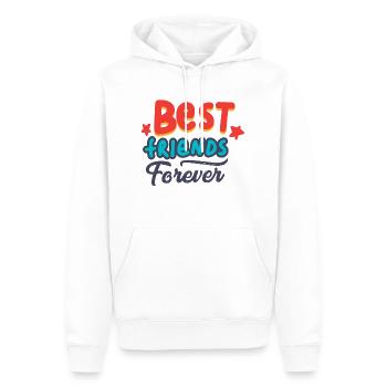 Meilleurs ami - Sweat à capuche Premium bio Homme - blanc - Devant - Nico (187cm)