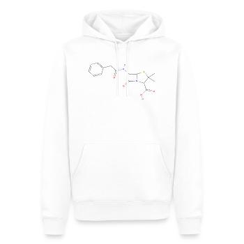 Penicillin Molekül - Farbige Strukturformel - Männer Premium Bio Hoodie - Weiß - Vorne - Nico (187cm)