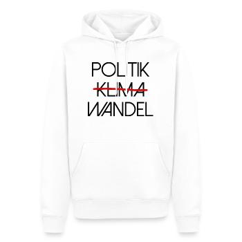 Politik Klima Wandel politisch Klimawandel - Männer Premium Bio Hoodie - Weiß - Vorne - Nico (187cm)