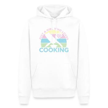 Just A Girl Who Loves Cooking Sous Gourmet Chef Co - Männer Premium Bio Hoodie - Weiß - Vorne - Nico (187cm)